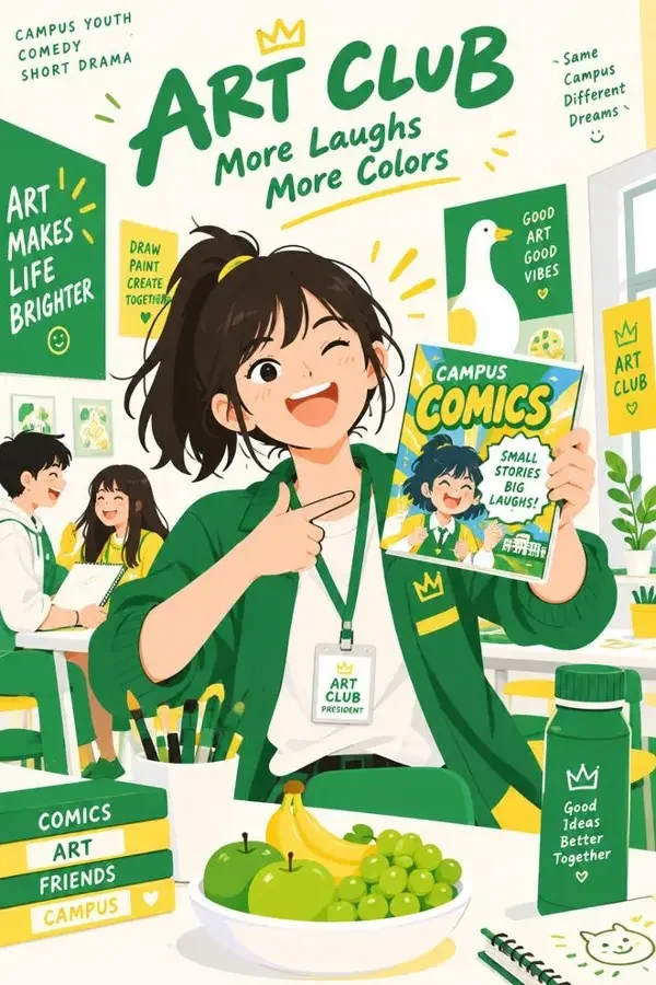 漫画社社长是女生 短剧封面 漫画社社长是女生 短剧封面